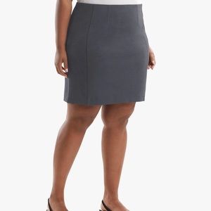 MM LaFleur Gray Crosby Pointe Pencil Skirt Plus Size 3X